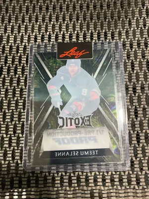 Teemu Selanne Lead Exotic 1/1 Pre-Production Proof back