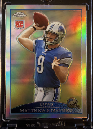 2009 Topps Chrome Matthew Stafford Refractor front