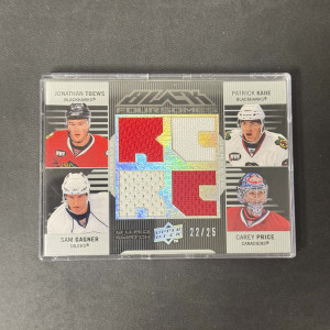 2008 UD Black - Foursomes - Toews, Kane, Gagner Price /25 front