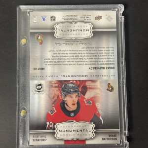 2018-19 The Cup Monumental Rookie Patch Drake Batherson /6 back