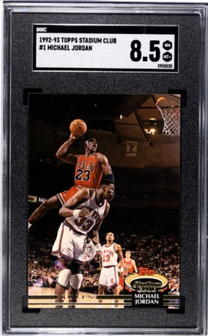 1992-93 Topps Stadium Club Michael Jordan SGC 8.5 front
