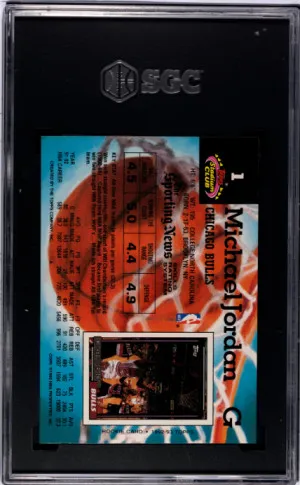 1992-93 Topps Stadium Club Michael Jordan SGC 8.5 back