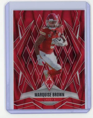 2025 Panini Phoenix #36 Marquise Brown Red Seismic 97/99 front