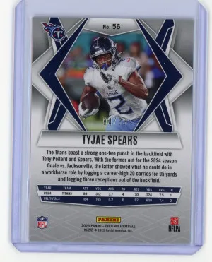 2025 Panini Phoenix #56 Tyjae Spears Red Seismic 84/99 back