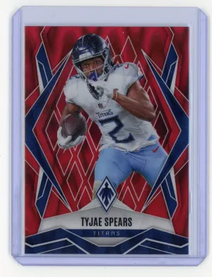 2025 Panini Phoenix #56 Tyjae Spears Red Seismic 84/99 front