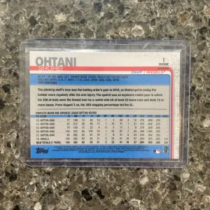 2019 Topps Chrome Shohei Ohtani Pink back