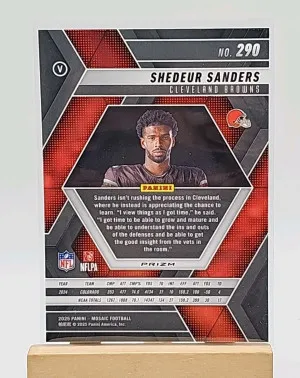 2025 Mosaic Football Shedeur Sanders Purple Scope Prizm Variation (RC) #290 Browns back