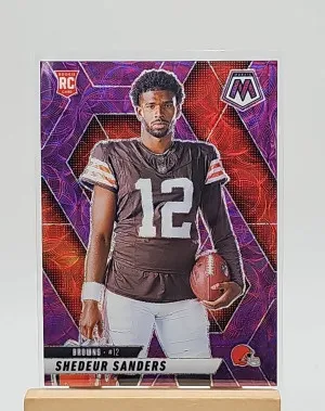 2025 Mosaic Football Shedeur Sanders Purple Scope Prizm Variation (RC) #290 Browns front