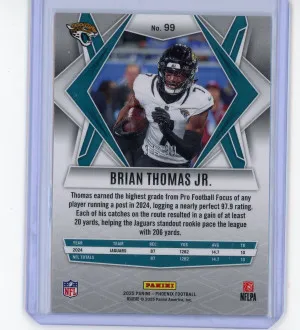 2025 Panini Phoenix #99 Brian Thomas Jr. Red Seismic 31/99 back