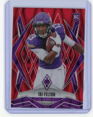 2025 Panini Phoenix Tai Felton Rookie Red Seismic 54/99 front