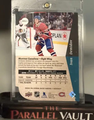 Ivan Demidov Rookie Die Cut #RTD-10 back