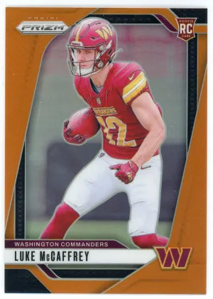 2024 Panini Prizm #367 Luke McCaffrey Rookie Orange /249 front