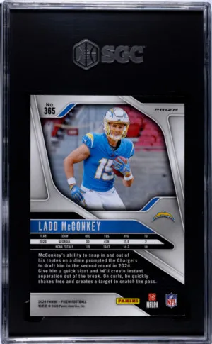 2024 Panini Prizm Ladd Mcconkey SGC 9 back