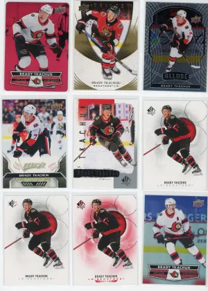 Brady Tkachuk 46 card lot - inserts parallels base etc back