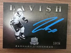 Zachary L'Heureux #EL-20 2024 Upper Deck The Cup Lavish Autograph 16/25 front