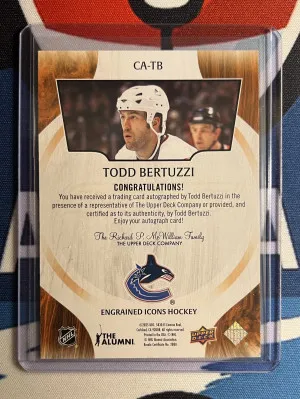 Engrained Icons Auto Todd Bertuzzi back