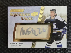2024-25 Engrained Icons Martin St-Louis Signature Shots Auto front