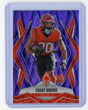 2025 Panini Phoenix #92 Chase Brown Purple Seismic 31/49 front