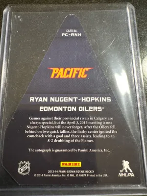 Ryan Nugent Hopkins Panini Crown Royal Diecut Auto /10 back