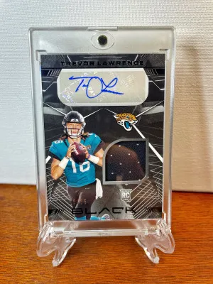 2021 Panini Black TREVOR LAWRENCE Rookie Patch AUTO #/35 Jaguars RC RPA #RSM-TL front