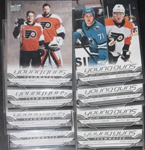 2024-25 Upper Deck 8 Card LOT - Young Guns Teammates Checklists front