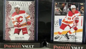 Zayne Parekh 2024-25 Young Guns & Artifacts -Ruby Red - 131/599 front