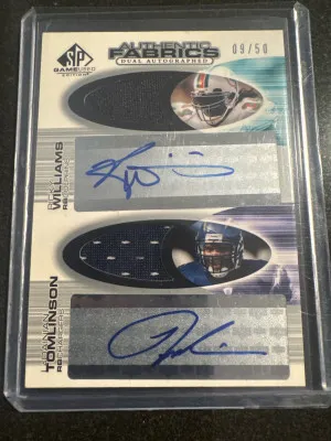 Ricky Williams And Ladainian Tomlinson Authentic Fabrics Dual Auto /50 front