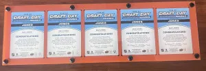 2017-18 Upper Deck SP Game Used Draft Day Marks /35 Max Jones #DDM-MJ AUTO Anaheim Ducks COMPLETE IN ORANGE FRAME back