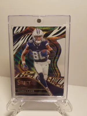 2023 Ceedee Lamb Prizm Club level die cut zebra front
