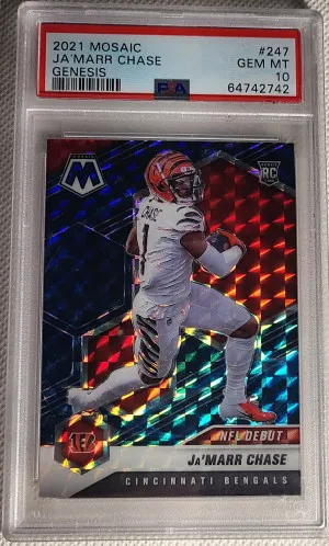 2021 Panini Mosaic Ja’marr Chase Genesis front