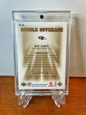 2007 SP Rookie Threads RAY LEWIS Double Coverage Game-Used Jersey Patch #DC-RL back