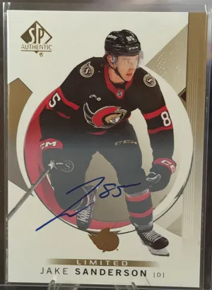 2024-25 SP Authentic Jake Sanderson Limited Auto front