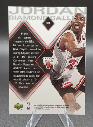 DG1 Michael Jordan 1999-00 Upper Deck Black Diamond - Jordan Diamond Gallery back