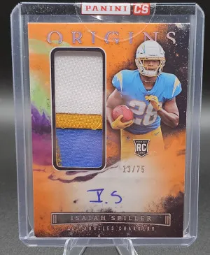 #160 Isaiah Spiller 2022 Panini Origins Football #/75 front
