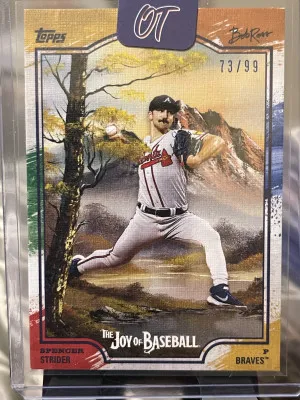 2025 Topps The Joy Of Baseball Paint Splatter /99 Spencer Strider #2H front