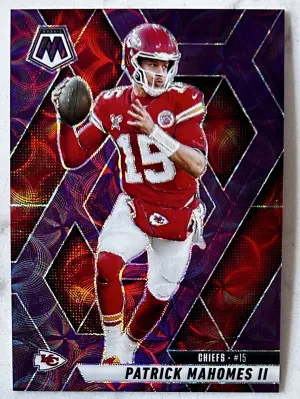 Patrick Mahomes 2025 Mosaic Purple Scope Mosaic Prizm SSP front