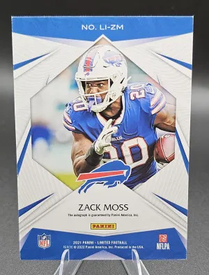 LI-ZM Zack Moss Limited Ink #/99 back