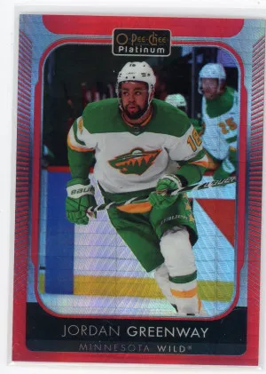2021-22 O-Pee-Chee Platinum #123 Jordan Greenway Red Prism /199