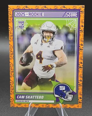 2025 Panini Score Cam Skattebo Pumpkins #1 front