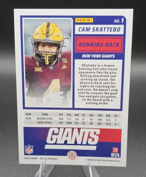 2025 Panini Score Cam Skattebo Pumpkins #1 back