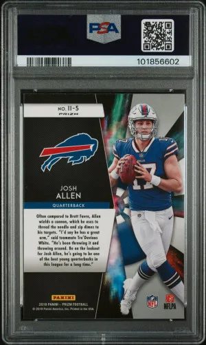 2018 Panini Prizm Instant Impact Josh Allen Instant Impact back