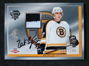 Patrice Bergeron Pacific Luxury Suite Autograph /299 front