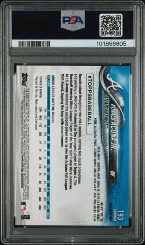 2018 Topps Chrome Ronald Acuna Jr. Refractor PSA 10 back