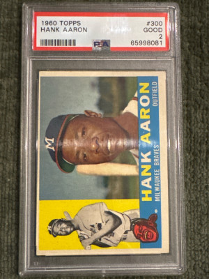 1960 Topps Hank Aaron PSA 2 front