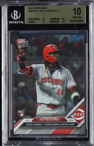 Elly De La Cruz 2024 Topps Now #690 | 1st Career Grand Slam (BGS 10) front