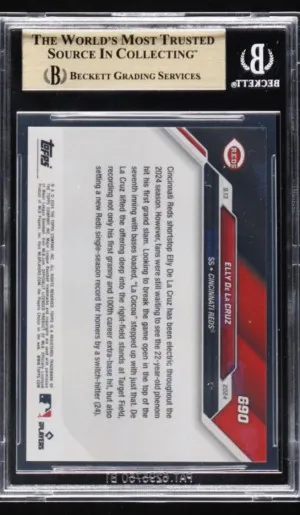 Elly De La Cruz 2024 Topps Now #690 | 1st Career Grand Slam (BGS 10) back