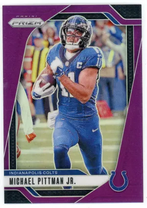 2022 Panini Prizm #123 Michael Pittman Jr. Purple 41/125 front