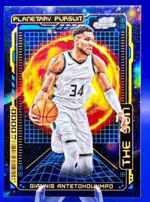 2024 Topps Chrome Cosmic SSP Giannis Antetokounmpo Planetary Pursuit - The Sun front