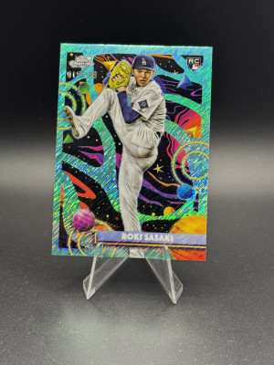 2025 Topps Cosmic Chrome Roki Sasaki Aqua Equinox /199 front