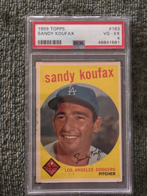 1959 Topps Sandy Koufax PSA 4 front